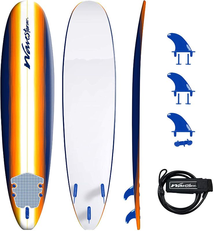 Photo 1 of *board ONLY*
*SEE last picture for damage*
Wavestorm 8' Surfboard, Sunburst Graphic
