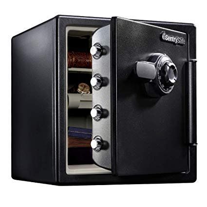 Photo 1 of *MISSING manual and keys* 
SentrySafe SFW123CU Fireproof Safe and Waterproof Safe with Dial Combination 1.23 Cubic Feet