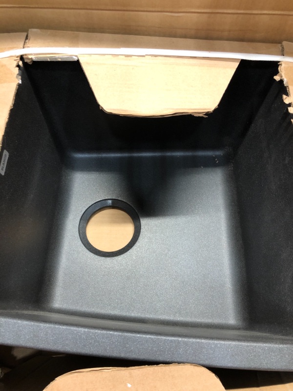 Photo 3 of *drain piece NOT included*
BLANCO, Anthracite 440079 PERFORMA SILGRANIT Undermount Bar Sink, 17.5" X 17"

