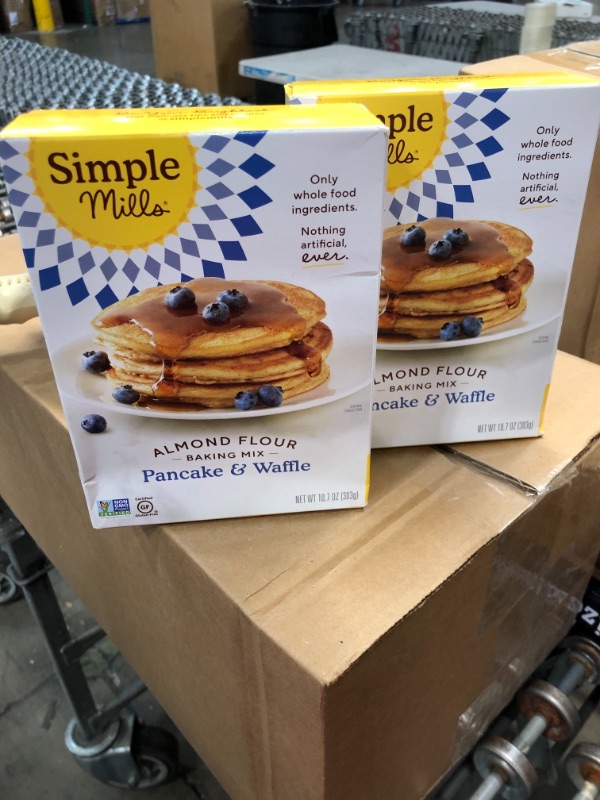 Photo 2 of *EXPIRES Dec 22 2021* 
Simple Mills Almond Flour Pancake Mix & Waffle Mix, Gluten Free, Made with whole foods, (Packaging May Vary), 10.7 Ounce, 2 pk

