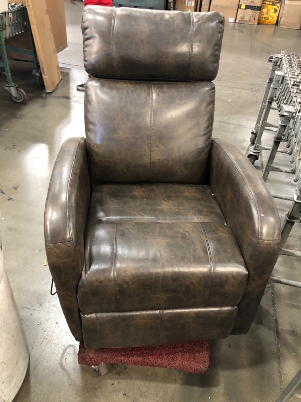 Photo 2 of *USED*
*SEE last 4 pictures for damage*
ACME Furniture 59405 Ricardo Recliner with Power Lift, Dark Gray PU
