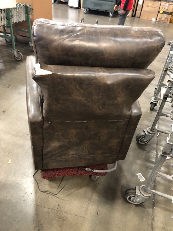 Photo 3 of *USED*
*SEE last 4 pictures for damage*
ACME Furniture 59405 Ricardo Recliner with Power Lift, Dark Gray PU
