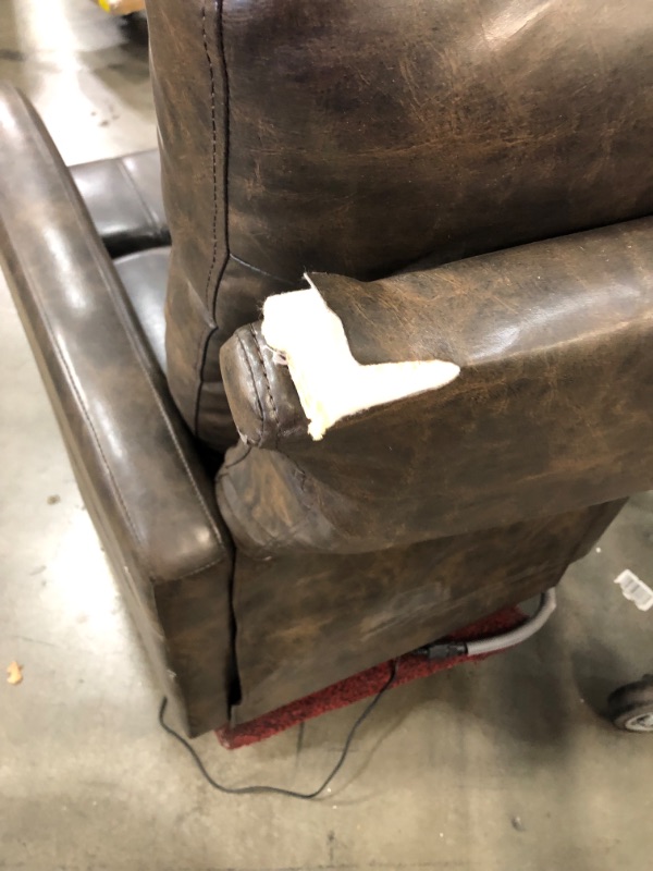 Photo 10 of *USED*
*SEE last 4 pictures for damage*
ACME Furniture 59405 Ricardo Recliner with Power Lift, Dark Gray PU
