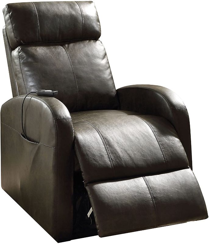 Photo 1 of *USED*
*SEE last 4 pictures for damage*
ACME Furniture 59405 Ricardo Recliner with Power Lift, Dark Gray PU
