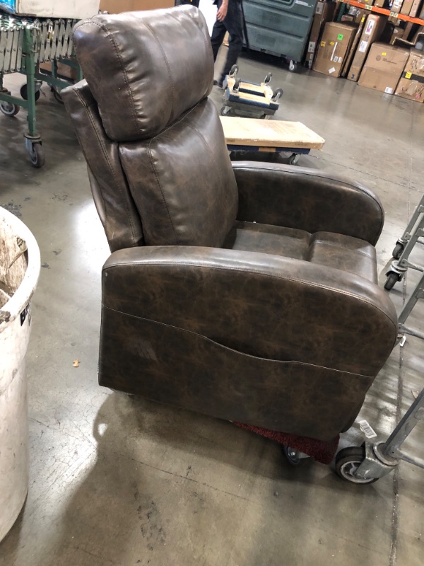 Photo 5 of *USED*
*SEE last 4 pictures for damage*
ACME Furniture 59405 Ricardo Recliner with Power Lift, Dark Gray PU
