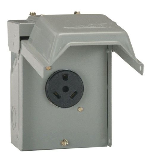 Photo 1 of GE Energy Midwest Electric Surface Mount Outdoor Power Outlet Panel, 30 Amp