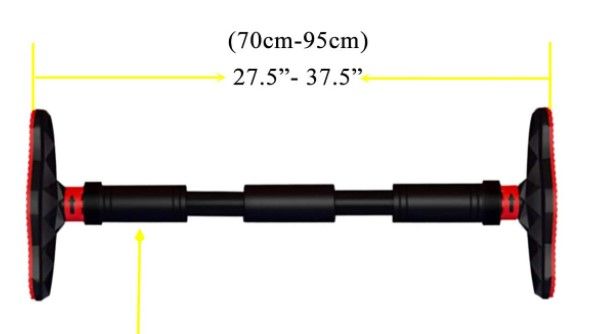 Photo 1 of *MISSING an end piece* 
Mowane Doorway Pull up Bar, Adjustable Workout Bar Chin Up for Home Exercise Gym, Portable Doorframe No Screw Free Standing Indoor Body Training
