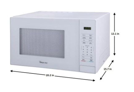 Photo 1 of *SEE last picture for damage*
Magic Chef 1.1 cu. ft. Countertop Microwave in White