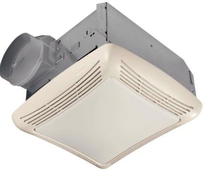 Photo 1 of *MISSING grille and lens* 
Broan-NuTone 50 CFM Ceiling Bathroom Exhaust Fan with Light