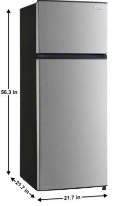 Photo 1 of ***NOT FUNTIONAL***
Vissani 7.1 cu. ft. Top Freezer Refrigerator in Stainless Steel Look