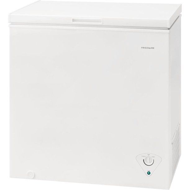 Photo 1 of Frigidaire FFCS0722AW 33 Inch Freestanding Chest Compact Freezer with 7.2 cu. ft. Capacity, White Door, Manual Defrost, CSA Certified, Adjustable Temperature Control, Power-On Indicator Light in White