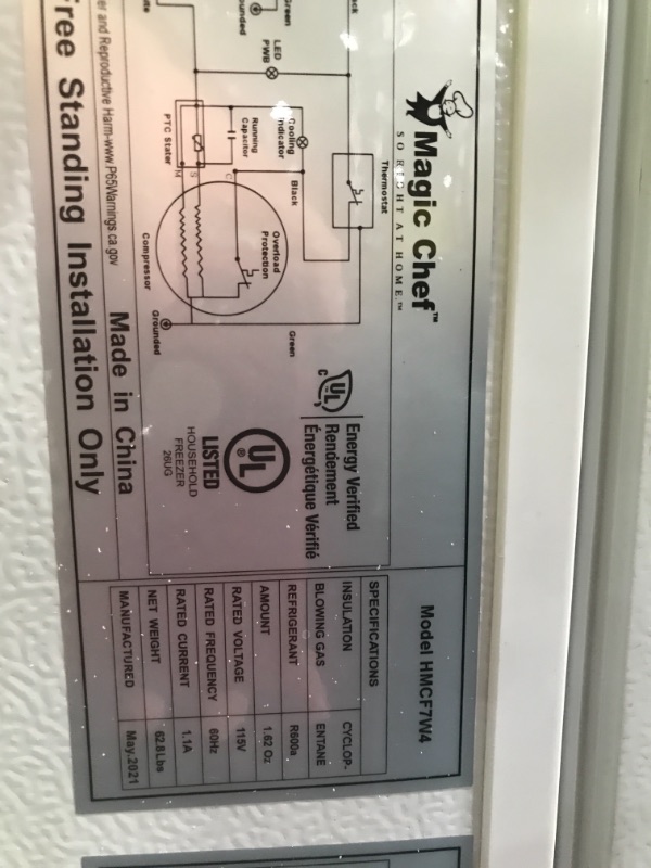 Photo 3 of NONFUNCTIONAL//PARTS ONLY//

Magic Chef
7.0 cu. ft. Chest Freezer in White

