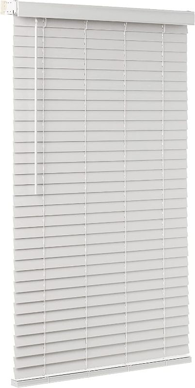 Photo 1 of Achim Home Furnishings, Grey Cordless GII Madera Falsa 2" Faux Wood Plantation Blind 39" x 64"
