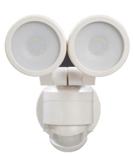 Photo 1 of 180° White Motion Activated Outdoor Integrated LED Twin Head Flood Light
