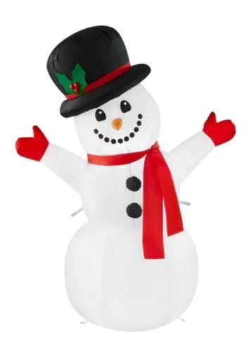 Photo 1 of 3.5 ft Pre-Lit LED Airblown Snowman Christmas Inflatable
