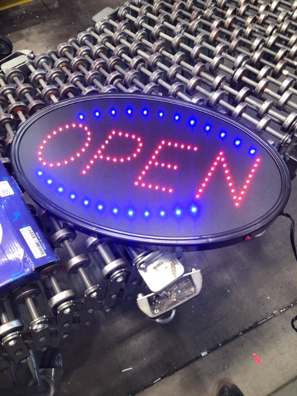 Photo 2 of LED Open Sign for Business - 23 x 14 inch (Large Size) Open Sign - Neon Open Sign - Dual Modes (Flashing LED & Steady Light) - 
