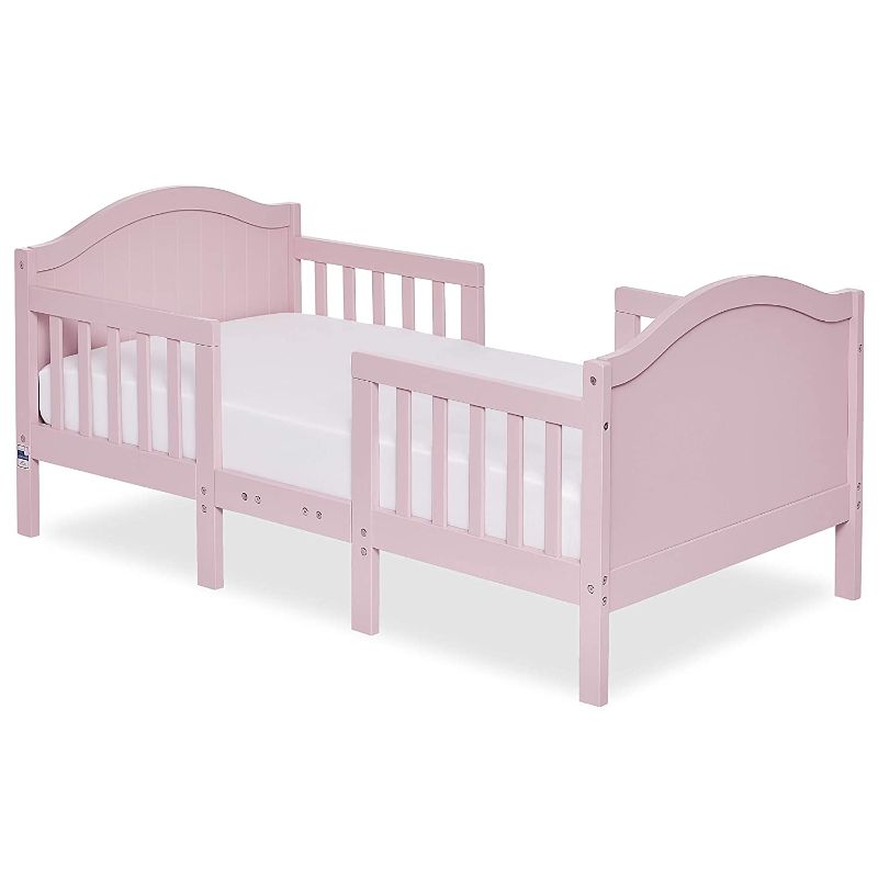 Photo 1 of Dream On Me Portland 3 In 1 Convertible Toddler Bed in Pink, Greenguard Gold Certified, 56x29x28 Inch (Pack of 1)
