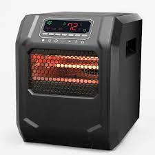 Photo 1 of Infrared Cabinet Space Heater, Quartz, 1500-Watt, Digital with Remote Control, Black
