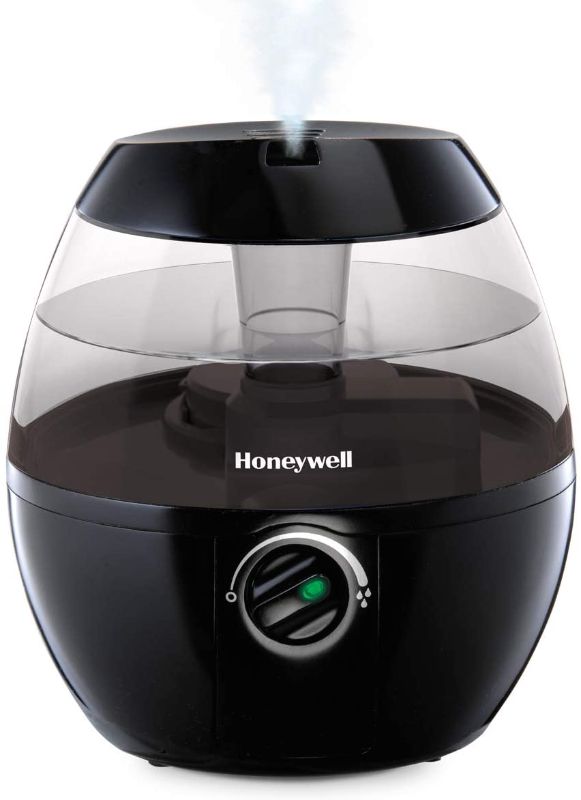 Photo 1 of Honeywell Black HUL520B Mistmate Cool Mist Humidifier Easy Fill Tank & Auto Shut-Off, For Small, Bedroom, Baby Room, Office, 9.50 x 8.50 x 8.50 inches
