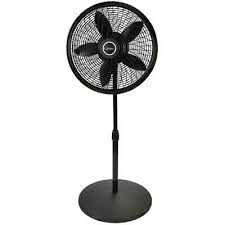 Photo 1 of 18 inch 3-Speed Black Oscillating Pedestal Standing Fan Adjustable Height Tilts
