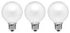 Photo 1 of EcoSmart 60-Watt Equivalent G16.5 Globe Dimmable Energy Star Clear Glass Filament Vintage LED Light Bulb Daylight (3-Pack set of 4 )
