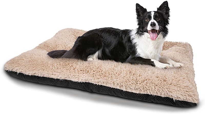 Photo 1 of  Dog Bed Crate Pad, Ultra Soft Calming Washable Anti-Slip Mattress Kennel Crate Bed Pad Mat  Inch for Large Extra Large Medium Small Dogs and Cats Sleeping, Anti-Slip Dog Cushion