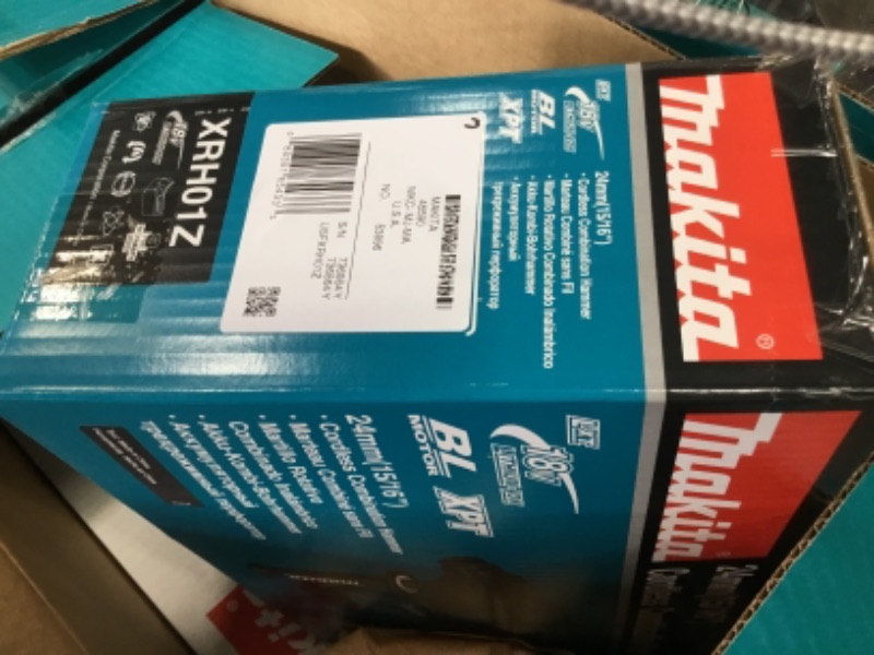 Photo 2 of Makita XRH01ZWX 18V LXT Lithium-Ion Brushless Cordless 1" Rotary Hammer, accepts SDS-PLUS bits, w/HEPA Dust Extractor Attachment, Tool Only