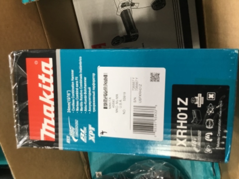 Photo 2 of Makita XRH01ZWX 18V LXT Lithium-Ion Brushless Cordless 1" Rotary Hammer, accepts SDS-PLUS bits, w/HEPA Dust Extractor Attachment, Tool Only