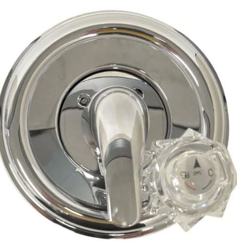 Photo 1 of 1-Handle Valve Trim Kit in Chrome for Delta Tub/Shower Faucets (Valve Not Included)
