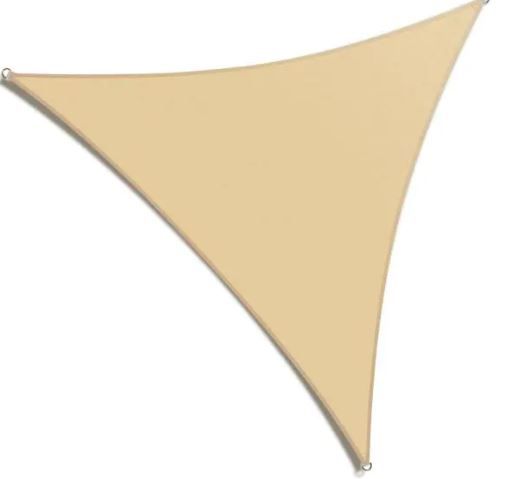 Photo 1 of 24 ft. x 24 ft. x 24 ft. Beige Triangle Shade Sail
