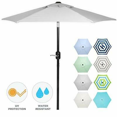 Photo 1 of 6 Ft Outdoor Patio Umbrella with Aluminum Pole, Easy Open/Close Crank, Gray