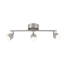 Photo 1 of 19 in. 3-Light Brushed Steel Integrated LED Track Lighting Kit
