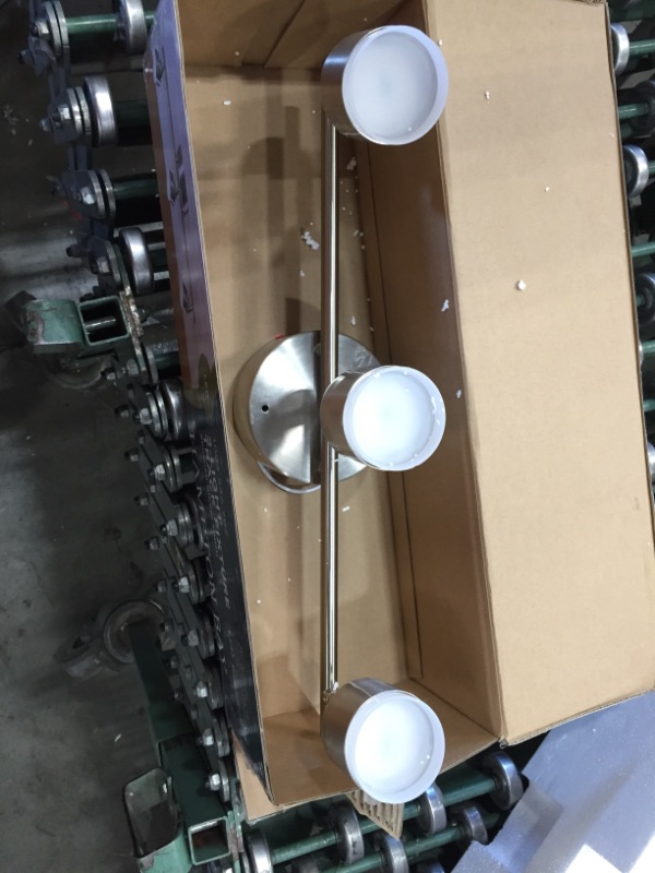 Photo 2 of 19 in. 3-Light Brushed Steel Integrated LED Track Lighting Kit
