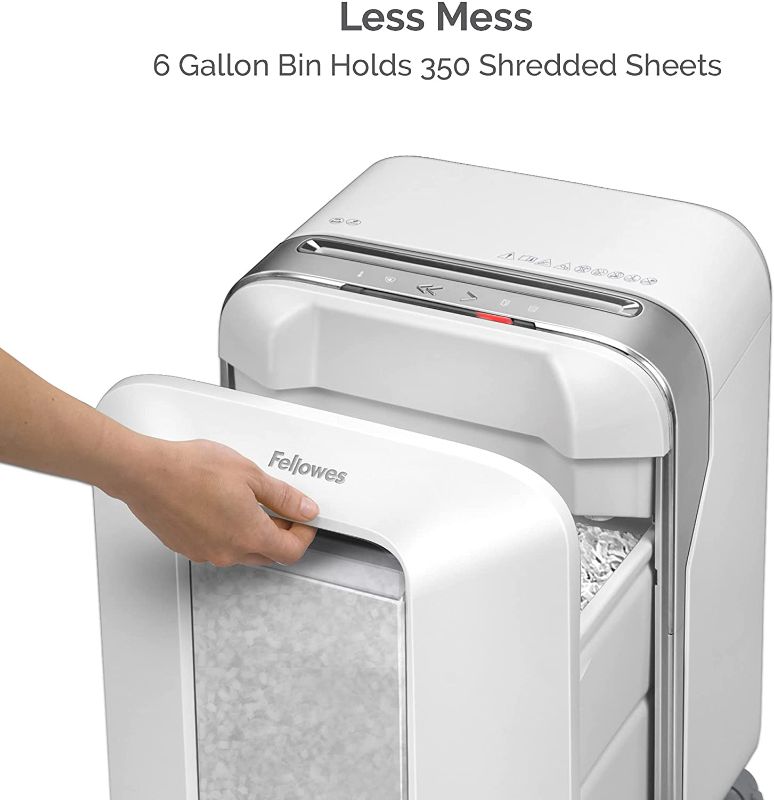 Photo 1 of Fellowes LX20M Powershred Micro Cut 12 Sheet Paper Shredder (White) (5263001)
