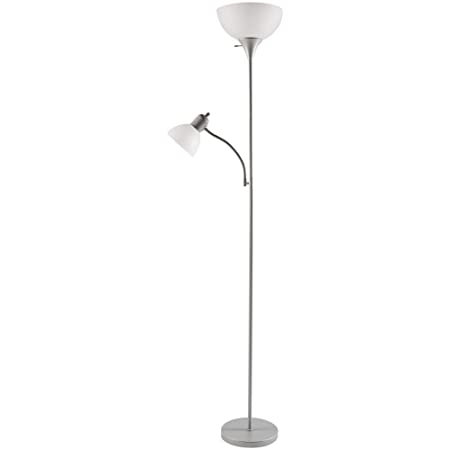 Photo 1 of Hampton Bay 71.5 in. Silver Mother/Daughter Floor Lamp (NOT FUNCTIONAL; MISSING SHADE) 

