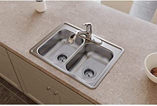 Photo 1 of (BENT CORNERS) 
Dayton D225194 Equal Double Bowl Drop-in Stainless Steel Sink