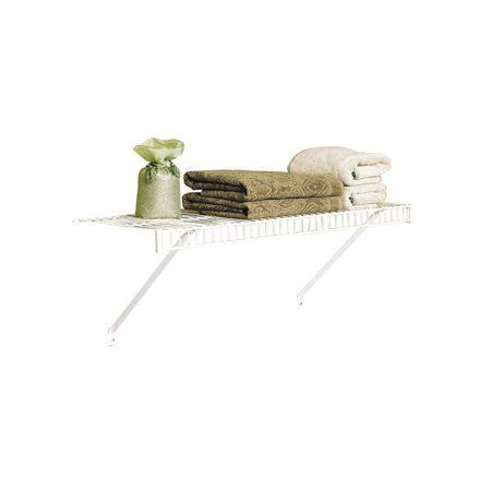 Photo 1 of Rubbermaid Linen Closet Shelf Kit, 3-Feet, White, Wire Shelving System for Laundry Rooms, Linen Closets or Basements
