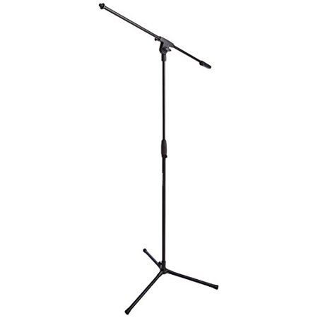 Photo 1 of Amazon Basics Adjustable Boom Height Microphone Stand with Tripod Base, Up to 85.75 Inches - Black
