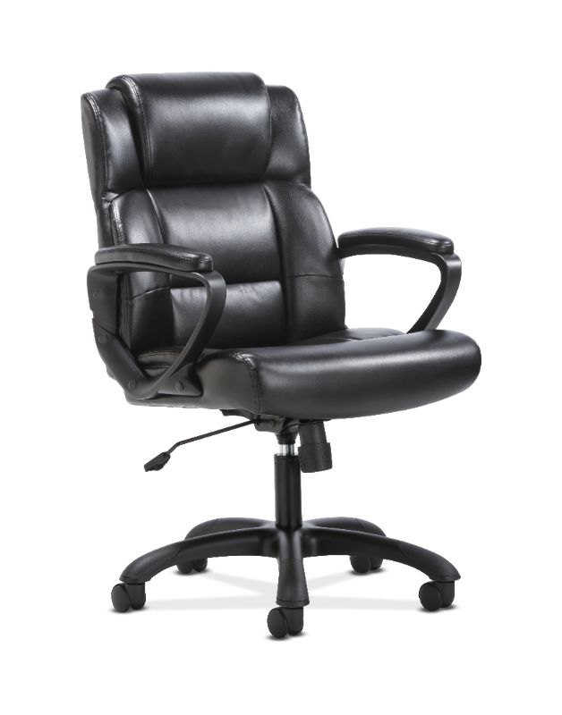 Photo 1 of Hon Mid-back Executive Chair, Supports up to 250 Lbs., Black Seat/black Back, Black Base

