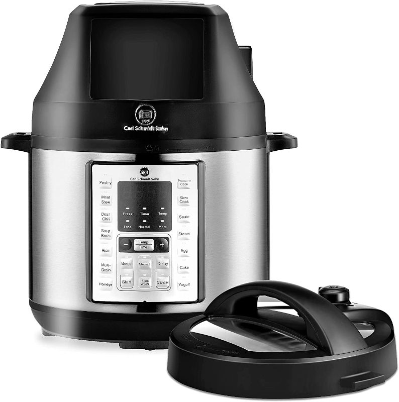 Photo 1 of 6.5Qt Pressure Cooker and Air Fryer Combos, 21-in-1 Programmable Pressure Pot with Detachable Pressure & Crisp Lid
Amazon: B088384YYD