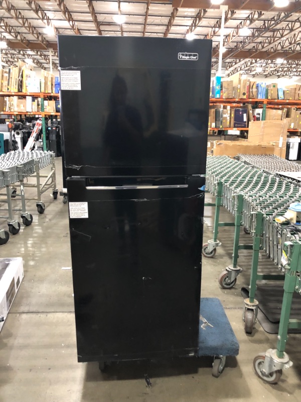 Photo 2 of 10.1 cu. ft. Top Freezer Refrigerator in Black
