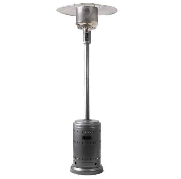 Photo 1 of ***PARTS ONLY***
Amazon Basics 46,000 BTU Outdoor Propane Patio Heater with Wheels, Commercial & Residential - Slate Gray
