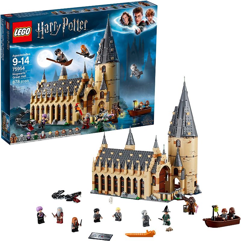 Photo 1 of LEGO Harry Potter Hogwarts Great Hall 75954 Building Kit and Magic Castle Toy, Fantasy Creatures, Hermione Granger, Draco Malfoy and Hagrid (878 Pieces)
