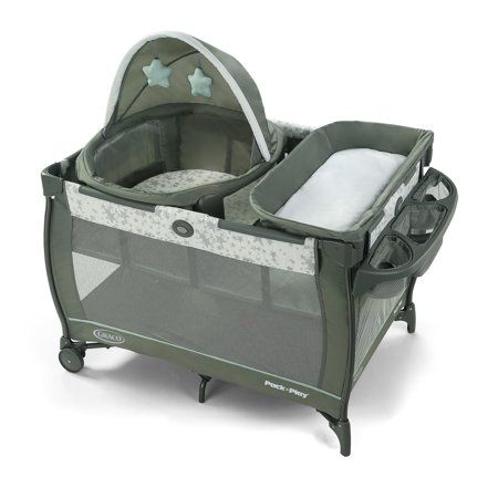 Photo 1 of Graco Pack 'n Play Travel Dome Playard | Includes Travel Bassinet, Full-Size Infant Bassinet, and Diaper Changer, Oskar
