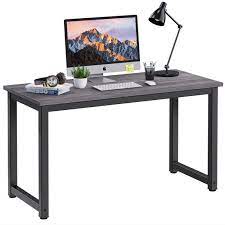 Photo 1 of HOMEMAXS Computer Desk Simple Writing Desk with Metal Legs Laptop Table for Home Office Sofa Side 120x60x75cm (Dark Grey)
