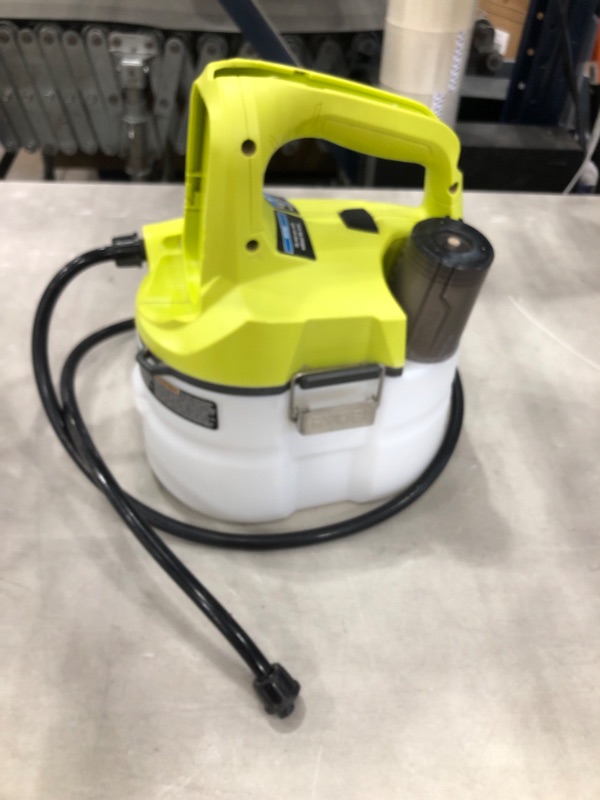 Photo 2 of *USED*
RYOBI ONE+ 18-Volt Lithium-Ion Cordless Chemical Sprayer
