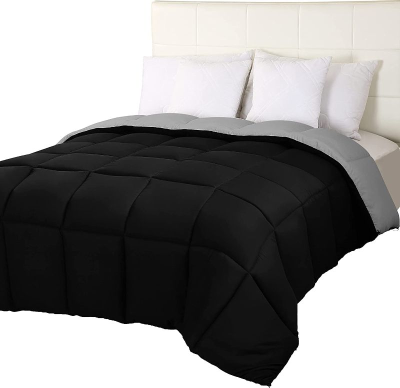 Photo 1 of *USED*
Utopia Bedding Comforter Duvet Insert - Quilted Comforter with Corner Tabs - Box Stitched Down Alternative Comforter (Black/Grey, QUEEN)
