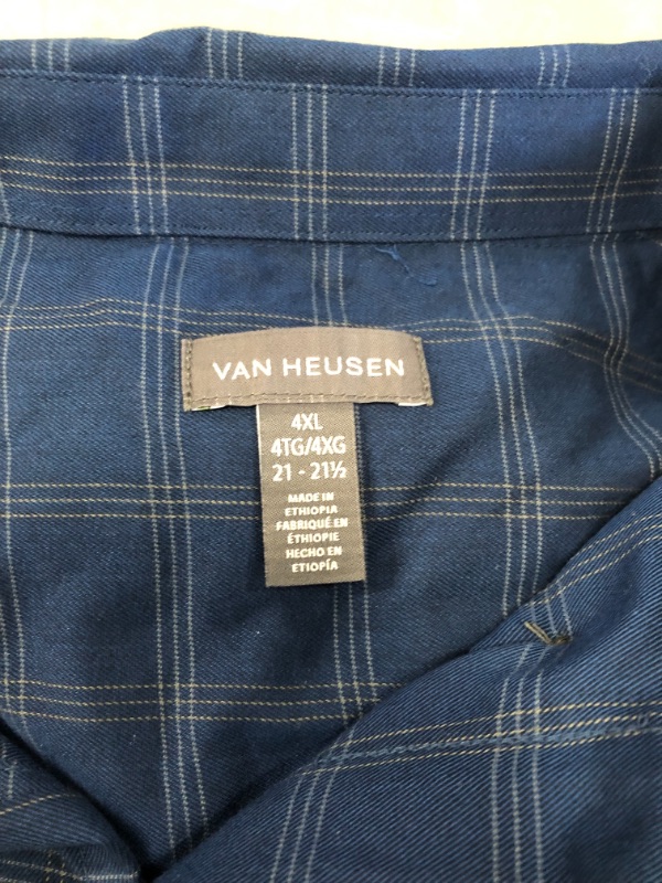 Photo 3 of Van Heusen Men's Big and Tall Wrinkle Free Long Sleeve Button Down Shirt, 4X
