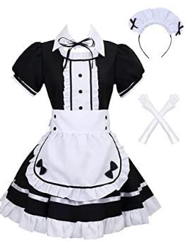 Photo 1 of Colorful House Women's Cosplay French Apron Maid Fancy Dress Costume, XL