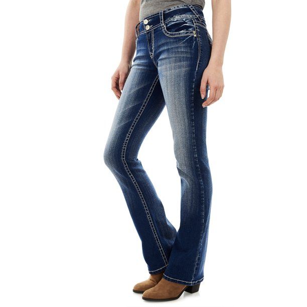 Photo 1 of WallFlower Women's Juniors InstaStretch Luscious Curvy Bootcut Jeans, 11 Short
